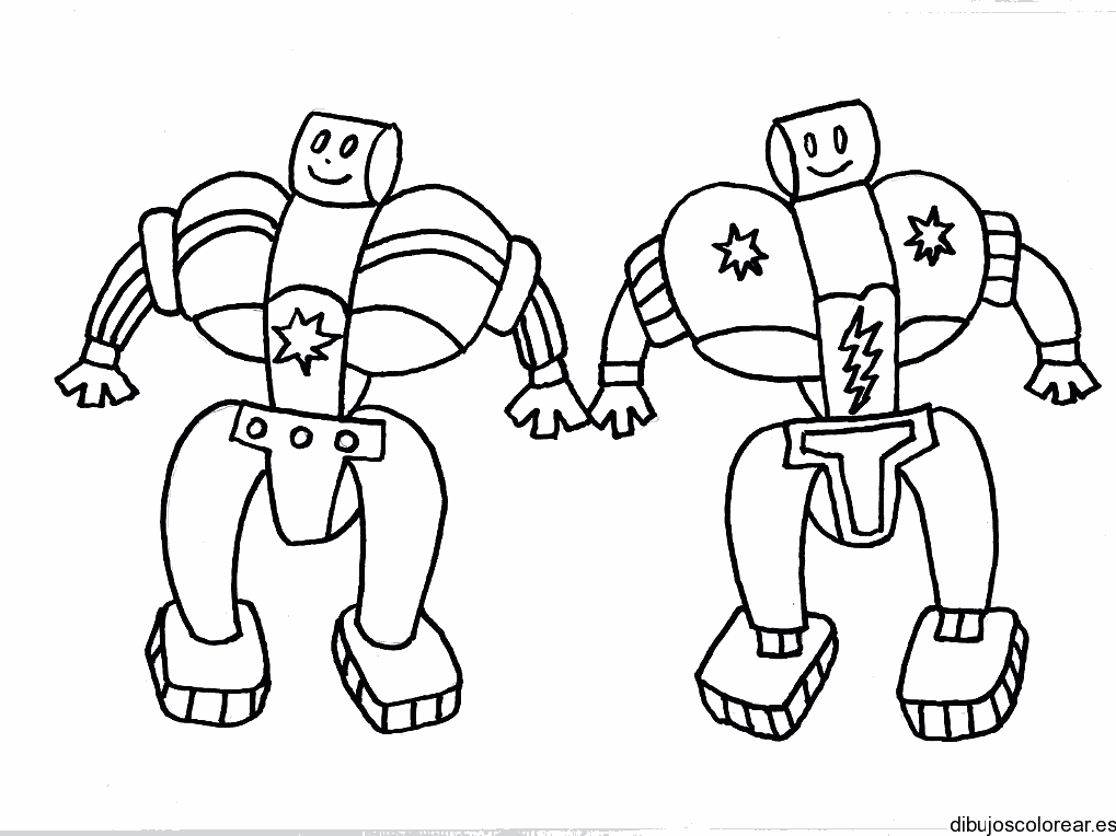 Dibujo de una pareja de robots