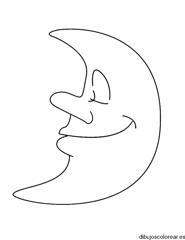 Dibujo de la luna sonriente