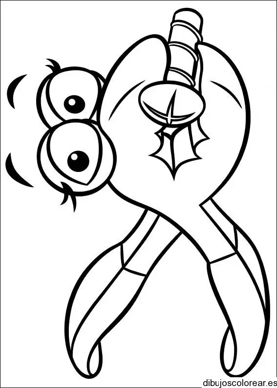 Dibujo de un alicate y un tornillo