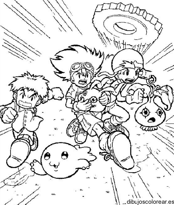 Dibujo de Digimon al ataque