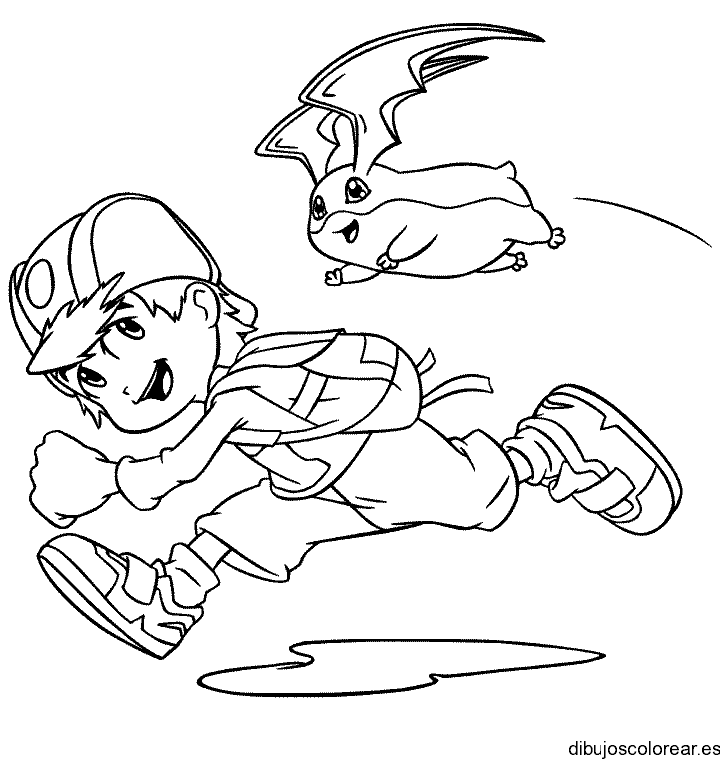 Dibujo de niño corriendo