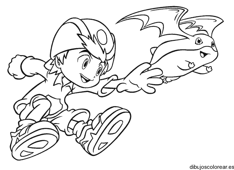 Dibujo de niño y un pájaro