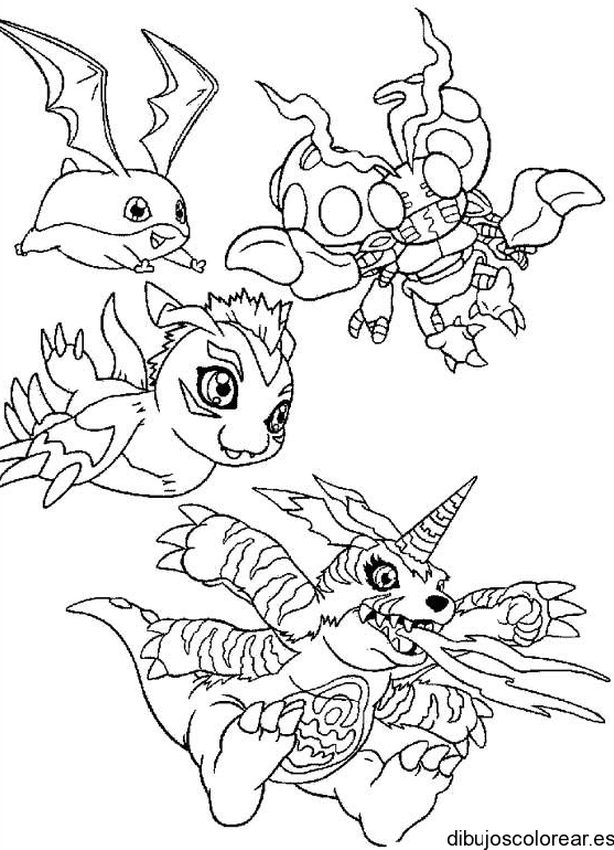 Dibujo de Digimon volando