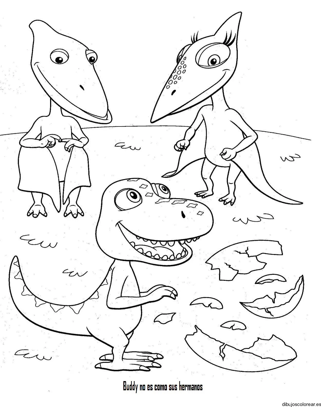 Dibujo de bebes dinosaurios 