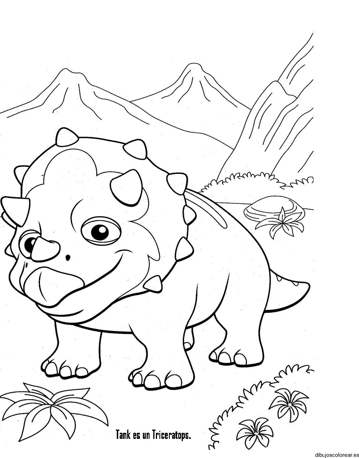 Dibujo de una pequeño dinosaurio 