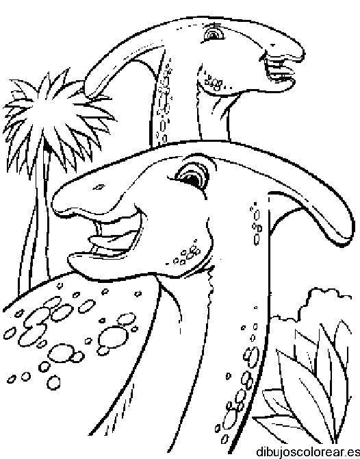 Dibujo de dos dinosaurios gemelos