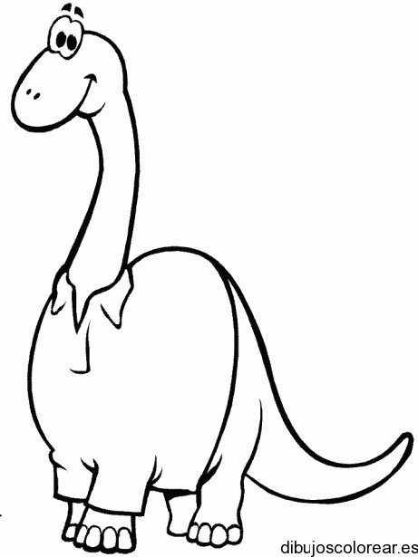 Dibujo de un dinosaurio sonriente