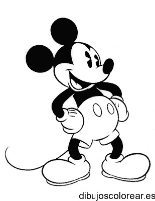 Dibujo de Mickey Mouse sonriendo