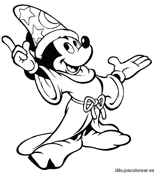 Dibujo de Mickey Mouse en Fantasía