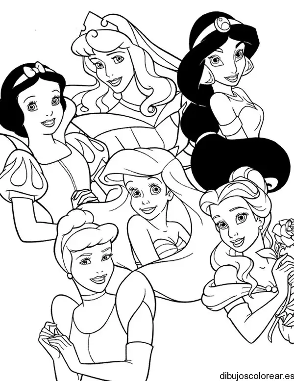 Dibujo de las Princesas de Disney 