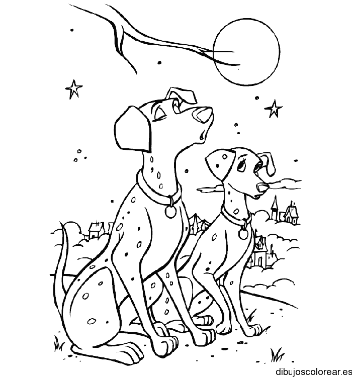 Dibujo de una pareja de dálmatas