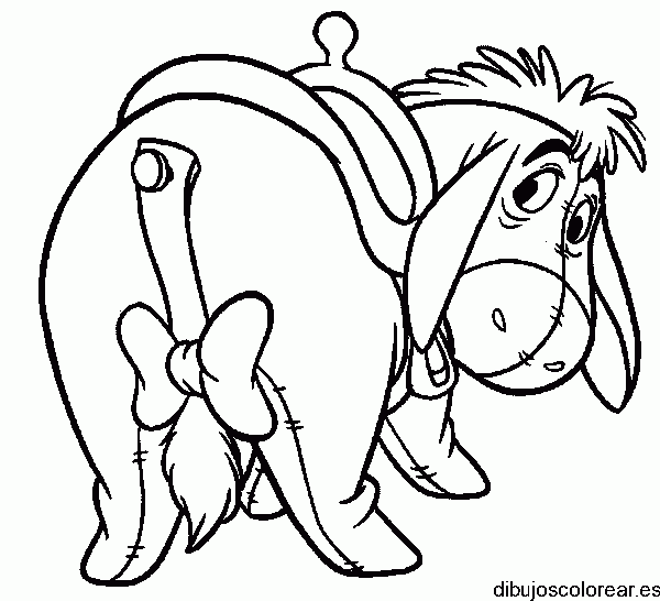 Dibujo del burro Igor deprimido