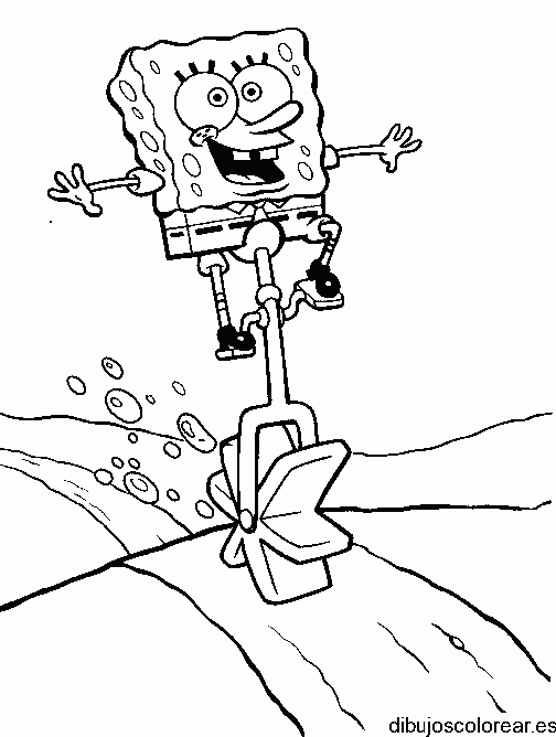 Dibujo de Bob la esponja jugando