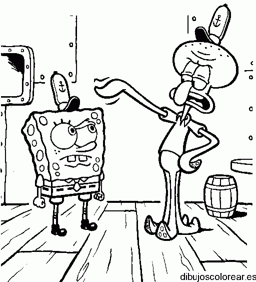 Dibujo de Bob la esponja enfadado