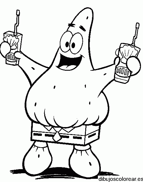 Dibujo de Patricio sonriendo