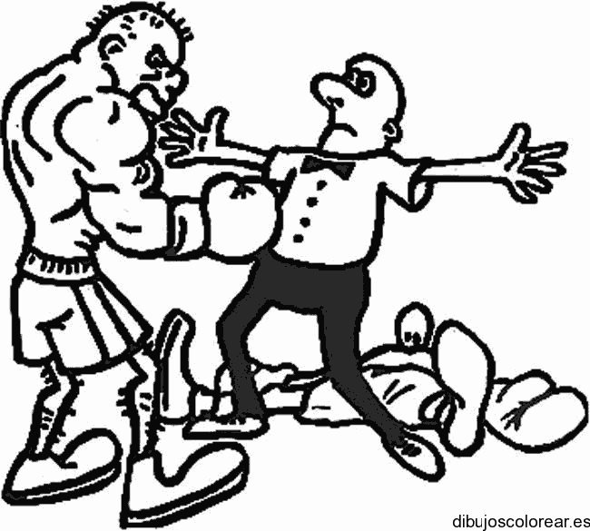 Dibujo de un boxeador 