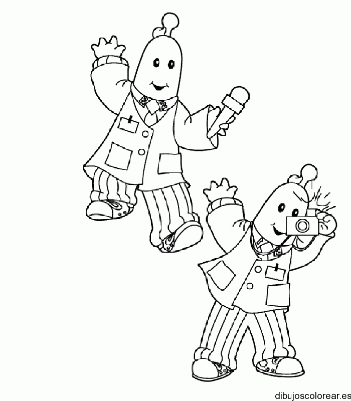 Dibujo de Bananas en Pijamas tomando fotos