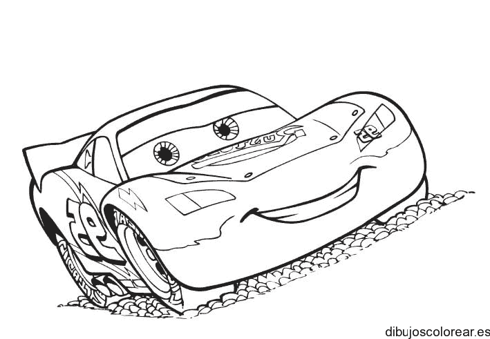 Dibujo de un cochecito en una pendiente