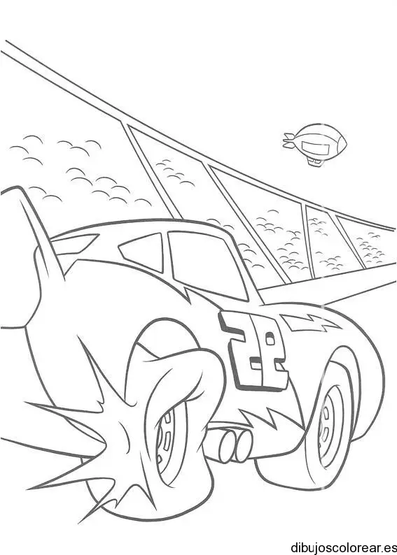Dibujo de un coche de carreras