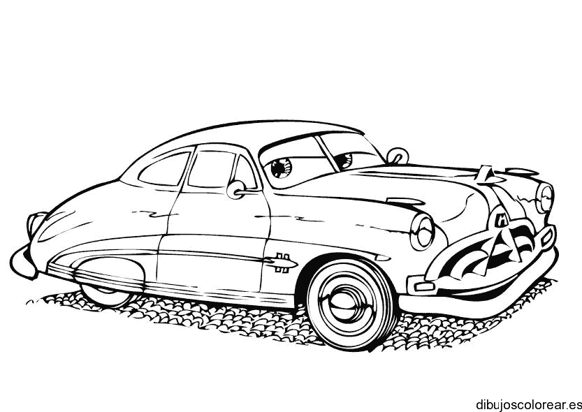 Dibujo de un cochecito clásico de Cars