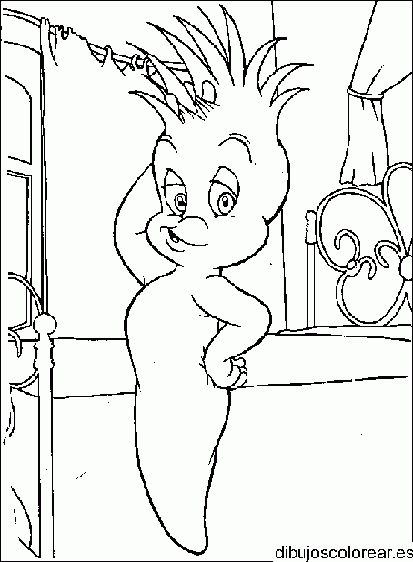 Dibujo de Gasparín peinado punk