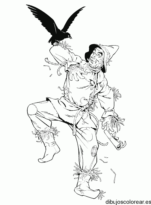 Dibujo de espantapájaros de Oz