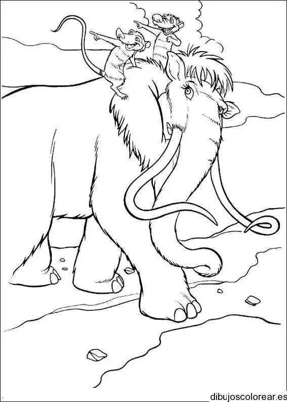 Dibujo de un mamut