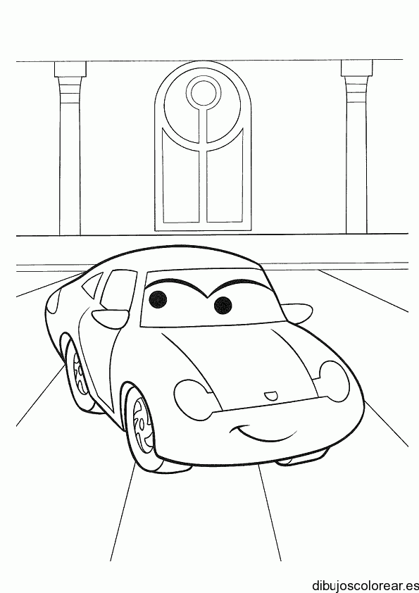 Dibujo de un cochecito en la calle