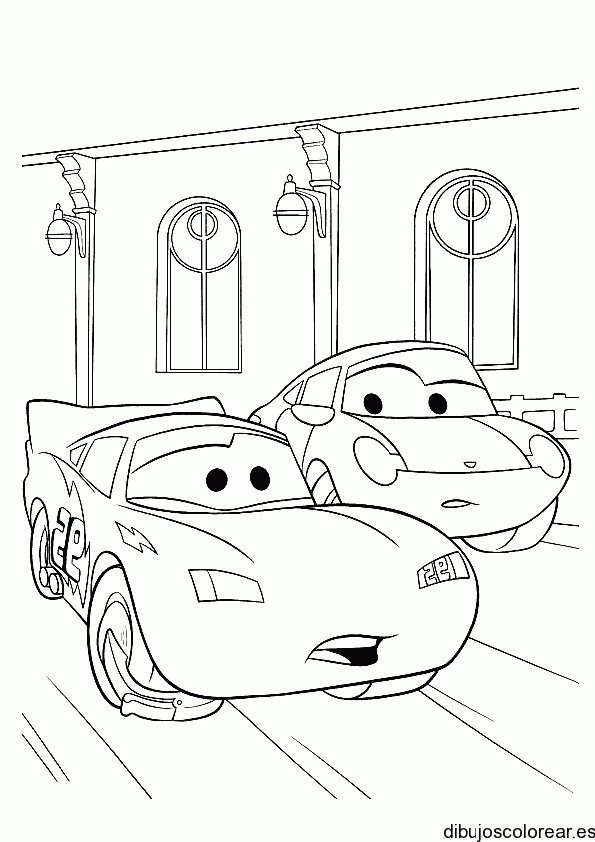 Dibujo de dos cochecitos