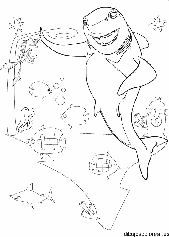 Dibujo de Atrapatiburones 