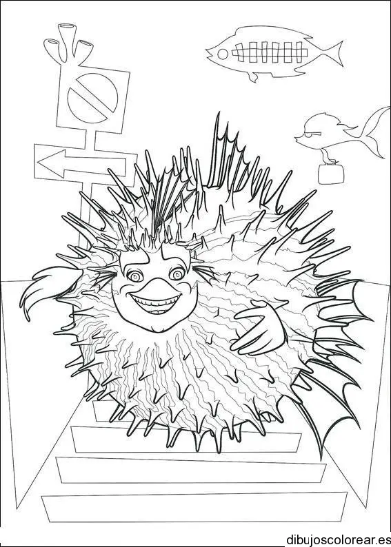 Dibujo de personaje de la película espanta tiburones