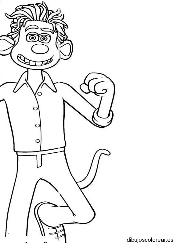 Dibujo de un ratón trotando