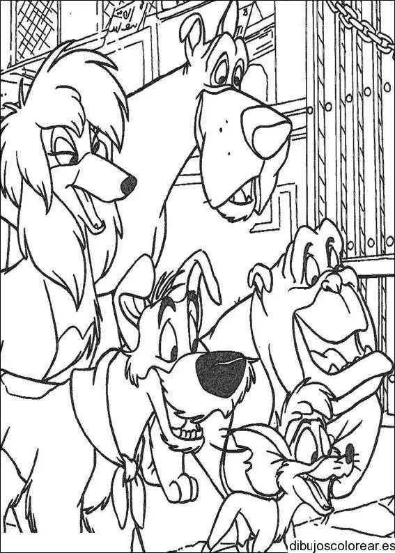 Dibujo de perros sonrientes
