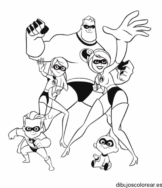 Dibujo de la familia de Increíbles