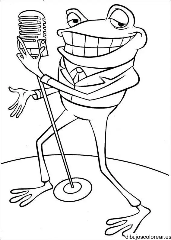 Dibujo de un sapo cantor