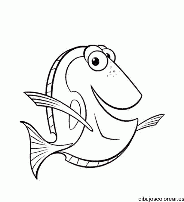 Dibujo de un pez riendo