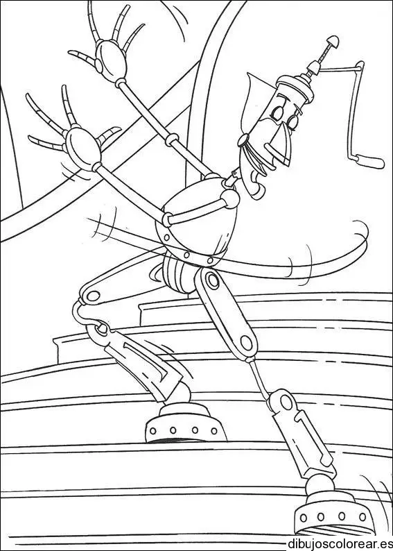Dibujo de un robot bailando