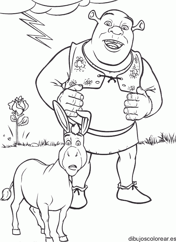 Dibujo de Burro asustado