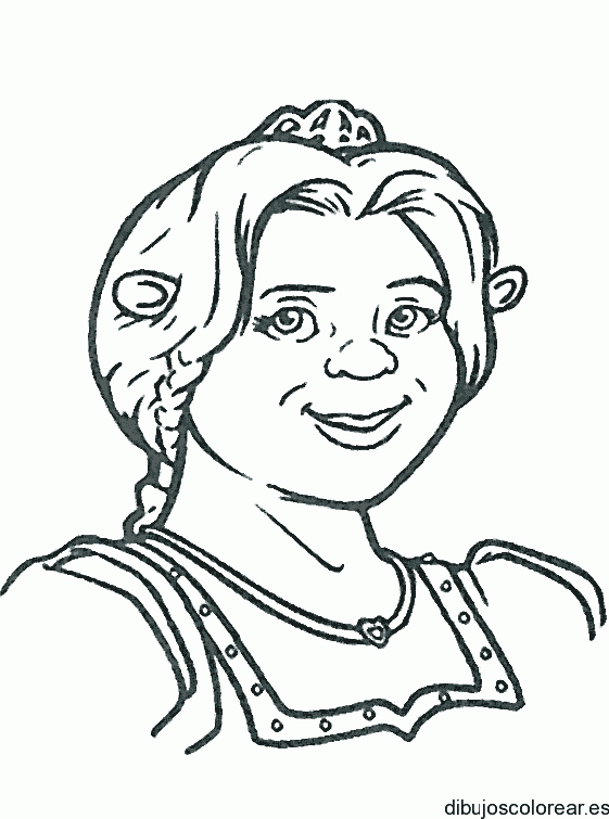 Dibujo con el rostro de Fiona