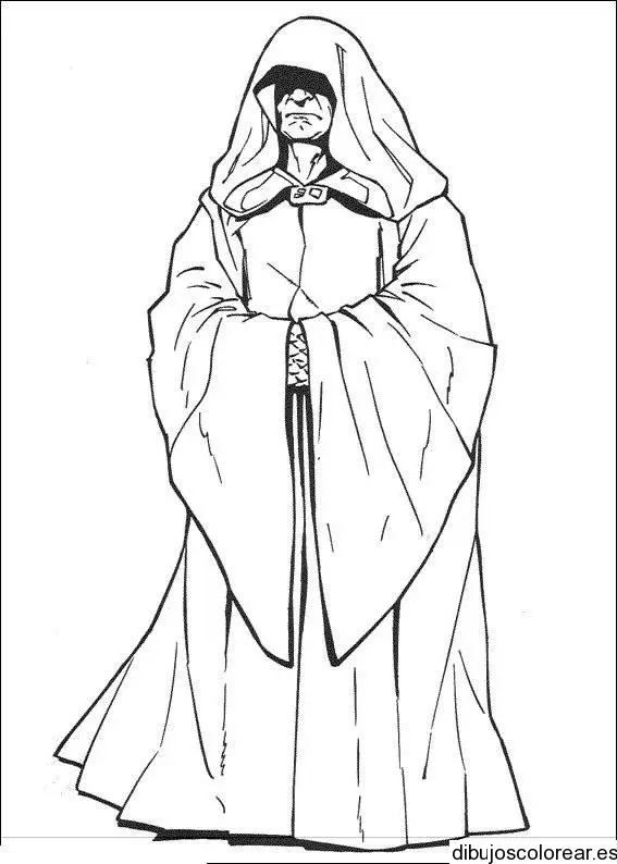Dibujo de un monje