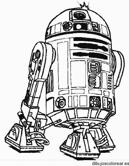 Dibujo de un pequeño robot de Star Wars