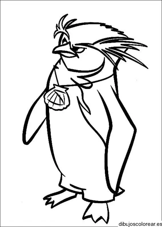 Dibujo de un pingüino enfurecido