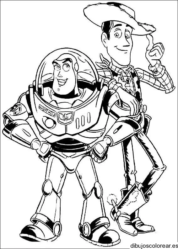 Dibujo de los protagonistas de Toy Story