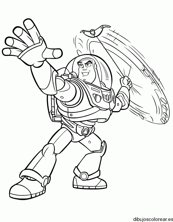 Dibujo de Buzz lanzando