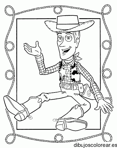 Dibujo de Woody en un cuadro