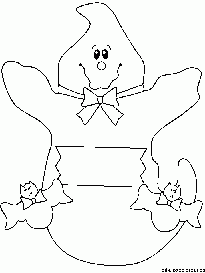Dibujo de un fantasma y sus amigos 