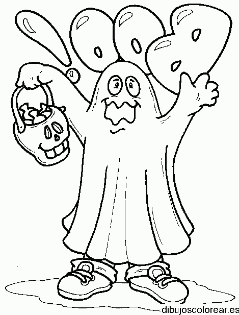 Dibujo de un fantasma gritando