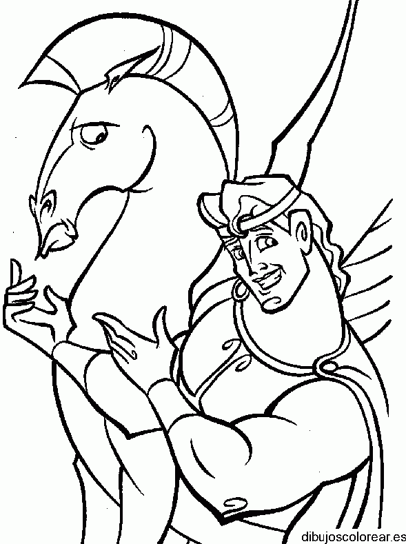 Dibujo de Hercúles riendo