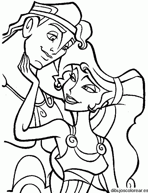 Dibujo de Hercúles y su novia