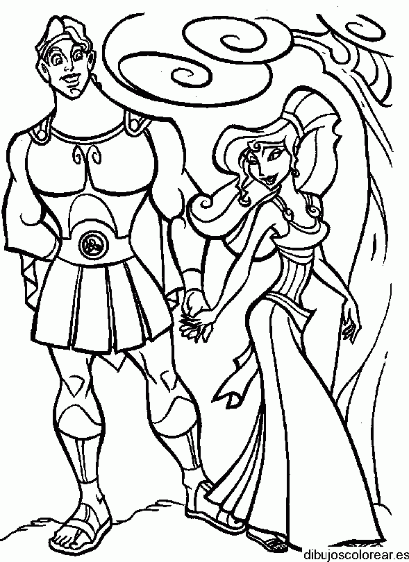 Dibujo de Hercúles de paseo